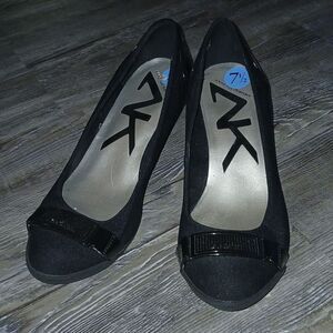ANNE KLEIN SPORT TRESTLEE BLACK WEDGE  Sz 7.5  NWOT